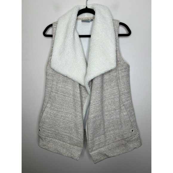 Athleta Jackets & Blazers - Athleta Apres Anything Vest Womens Tan Sherpa Fleece Lined Open Front Size Med